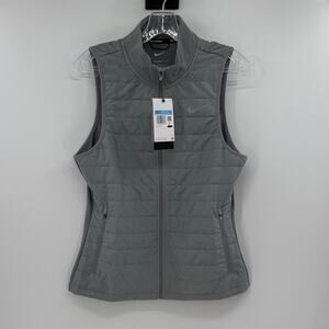 Nike Women's Therma-Fit ADV Synthetic Fill Running Vest - Gray - Medium - NWT